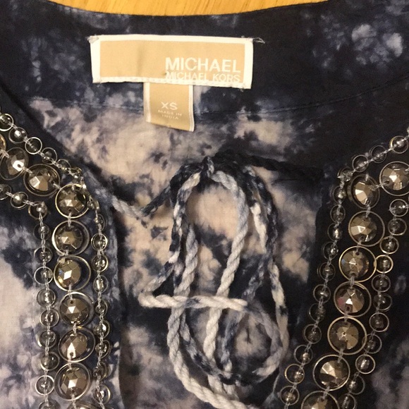 Michael Kors Tie Dye Beaded Beach Top - Picture 8 of 8